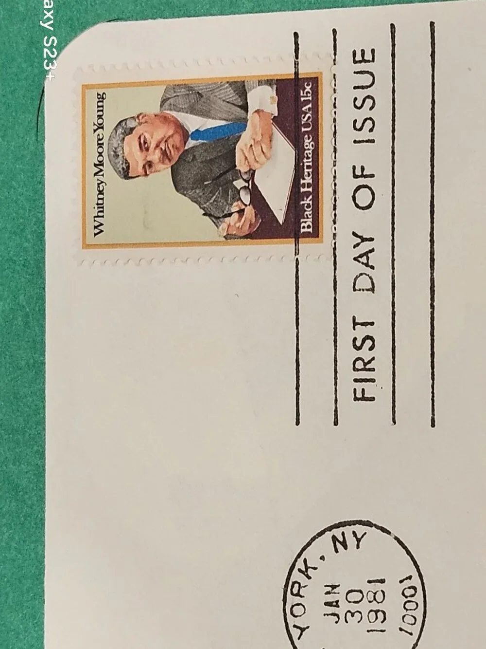 COLLECTIBLE USPS 1ST DAY ISSUE WHITNEY YOUNG CIVIL RIGHTS BLACK HERITAGE STAMP